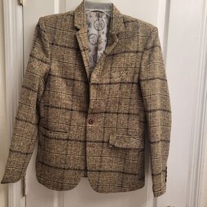 WomenTan Plaid Blazer Pre-owned‎